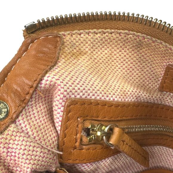 Vintage Dooney & Bourke Brown Pebbled Leather Satchel Crossbody - 9.5”x8”x3.5” - Picture 13 of 16
